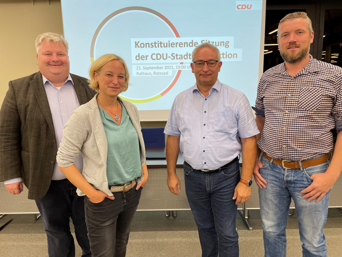 Der neue Fraktionsvorstand der CDU Stadtratsfraktion Haren v.l.n.r.: Holger Cosse, Carina Seelhorst, Hermann Stroot und Daniel Koop.